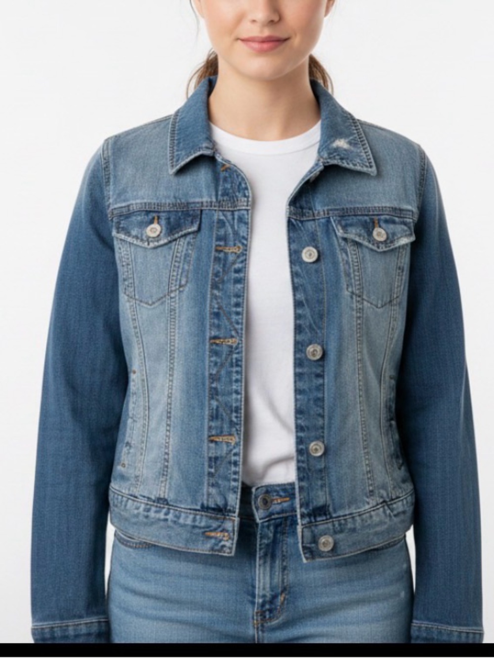 Mudd Y2K Classic Two-Tone Denim Jacket - Size M